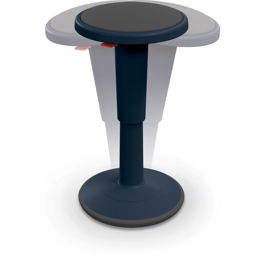 Balt Hierarchy Grow Stool - Gray Polypropylene, Thermoplastic Elastomer (TPE) Seat - Navy Polypropylene Frame - Rounded Base - 1 Each. Picture 13