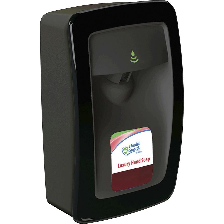 Health Guard Designer Series No Touch Dispenser - Automatic - 1.06 quart Capacity - Support 4 x C Battery - Touch-free, Key Lock, Refillable - Black - 1Each. Picture 3