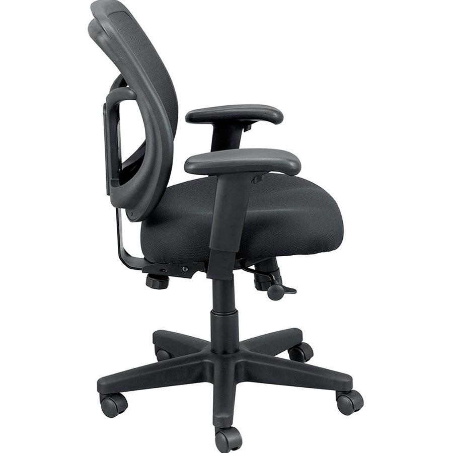 Eurotech Apollo Synchro Mid-Back Chair - Avocado Fabric Seat - Black Fabric Back - Mid Back - 5-star Base - Armrest - 1 Each. Picture 4