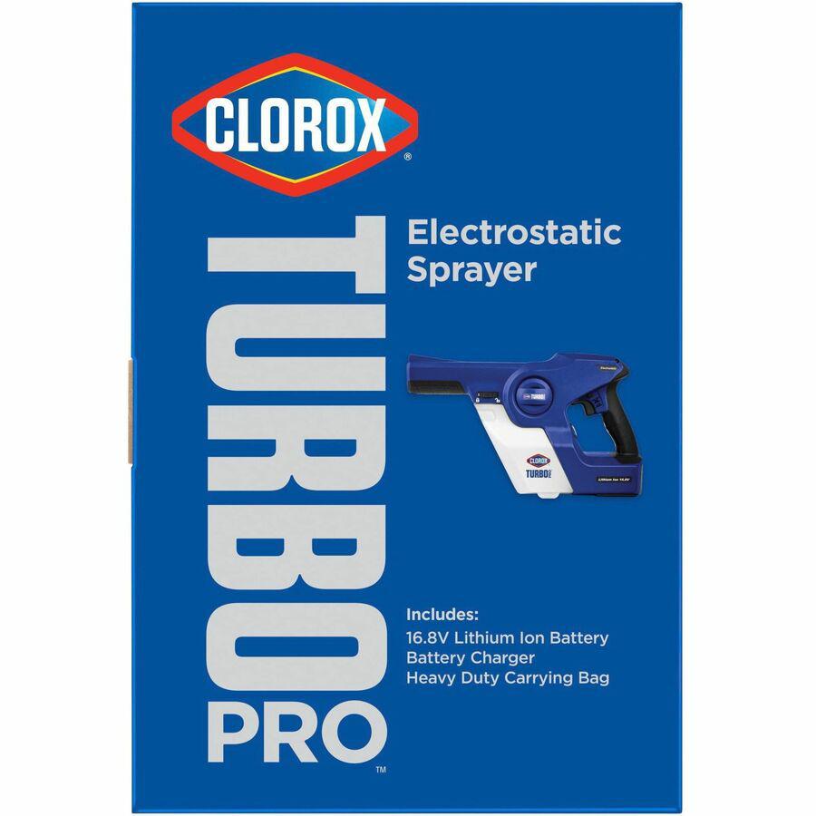 Clorox TurboPro Electrostatic Sprayer - Suitable For Disinfecting, Airport, Hotel, Laundry Room, Daycare, Office, Gym, Locker Room - Electrostatic, Handheld, Disinfectant, Lightweight - 1 / Each - Blu. Picture 8