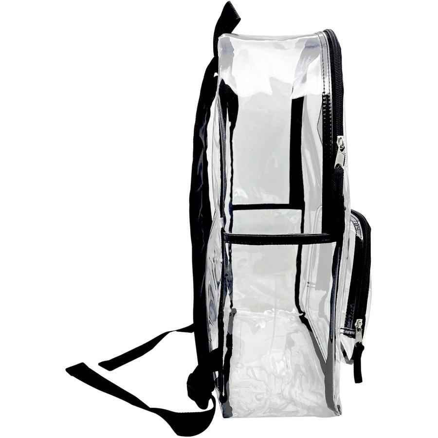 Sparco Carrying Case (Backpack) Multipurpose - Clear - Polyvinyl Chloride (PVC), 420D Oxford Body - Shoulder Strap, Handle - 17" Height x 12" Width x 5" Depth - 1 Each. Picture 8