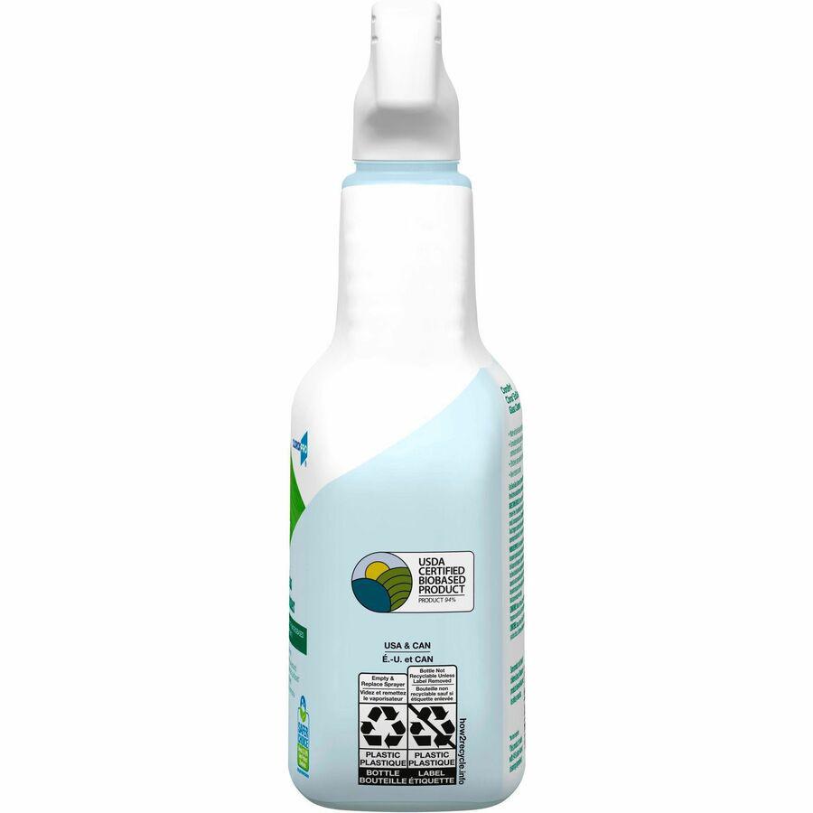 CloroxPro&trade; EcoClean Glass Cleaner Spray - 32 fl oz (1 quart) - 9 / Carton - Streak-free, Paraben-free, Ammonia-free, Dye-free, Phthalate-free, Solvent-free, Fume-free, Chemical-free - Green, Blu. Picture 9
