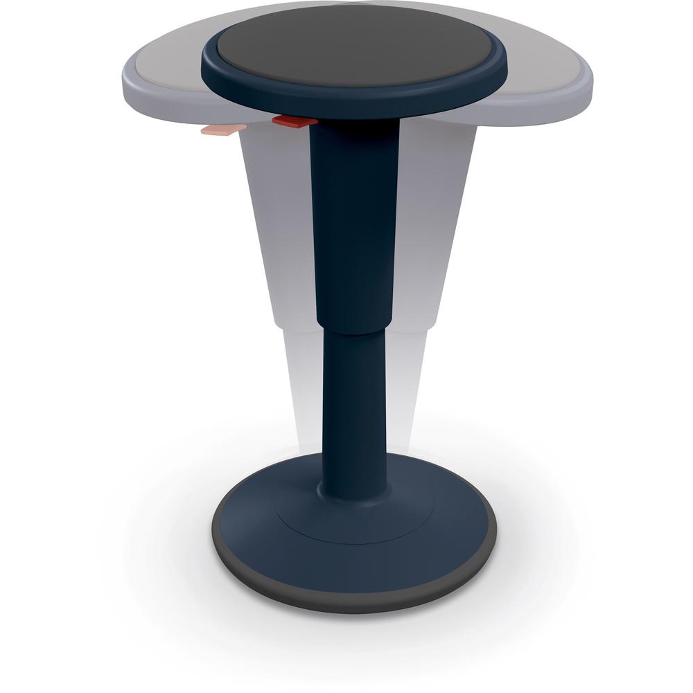 Balt Hierarchy Grow Stool - Gray Polypropylene, Thermoplastic Elastomer (TPE) Seat - Navy Polypropylene Frame - Rounded Base - 1 Each. Picture 10