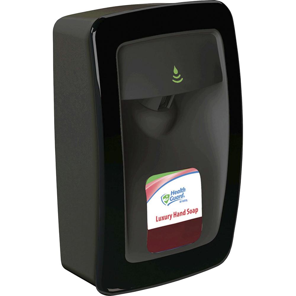 Health Guard Designer Series No Touch Dispenser - Automatic - 1.06 quart Capacity - Support 4 x C Battery - Touch-free, Key Lock, Refillable - Black - 1Each. Picture 2
