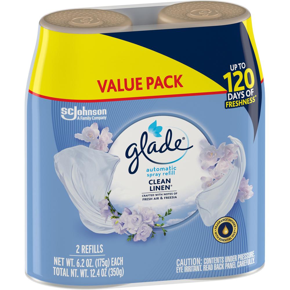 Glade Automatic Spray Refill Value Pack - 12.40 oz - Clean Linen - 60 Day - 2 / Pack - Long Lasting, Phthalate-free, Paraben-free, Formaldehyde-free. Picture 6