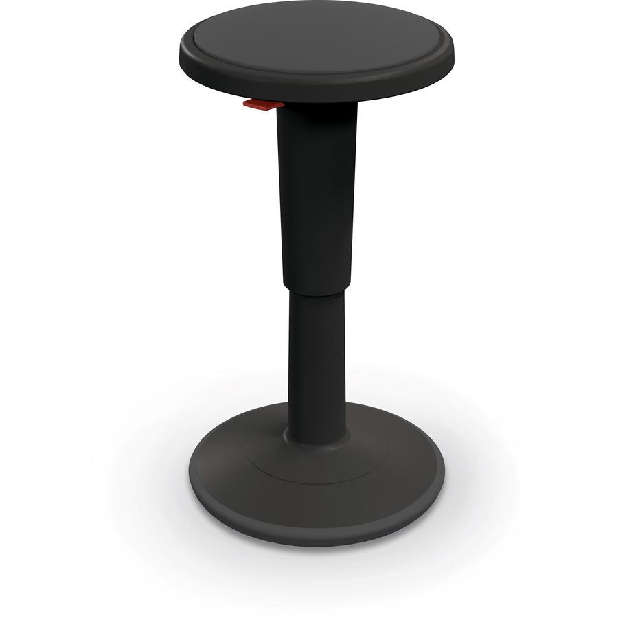 Balt Hierarchy Grow Stool - Gray Polypropylene, Thermoplastic Elastomer (TPE) Seat - Black Polypropylene Frame - Rounded Base - 1 Each. Picture 8