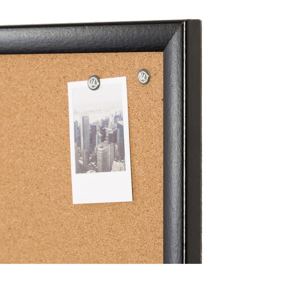 U Brands Cork Bulletin Board - 47" X 35" , Natural Cork Surface - Self-healing, Durable, Mounting System, Tackable, Sturdy - Black Wood Frame - 1. Picture 4