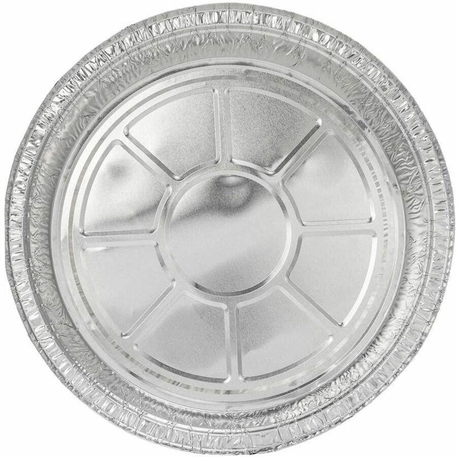 BluTable 9" Round Foil Pans - Food Storage, Food - Silver - Aluminum Body - Round - 500 / Carton. Picture 6