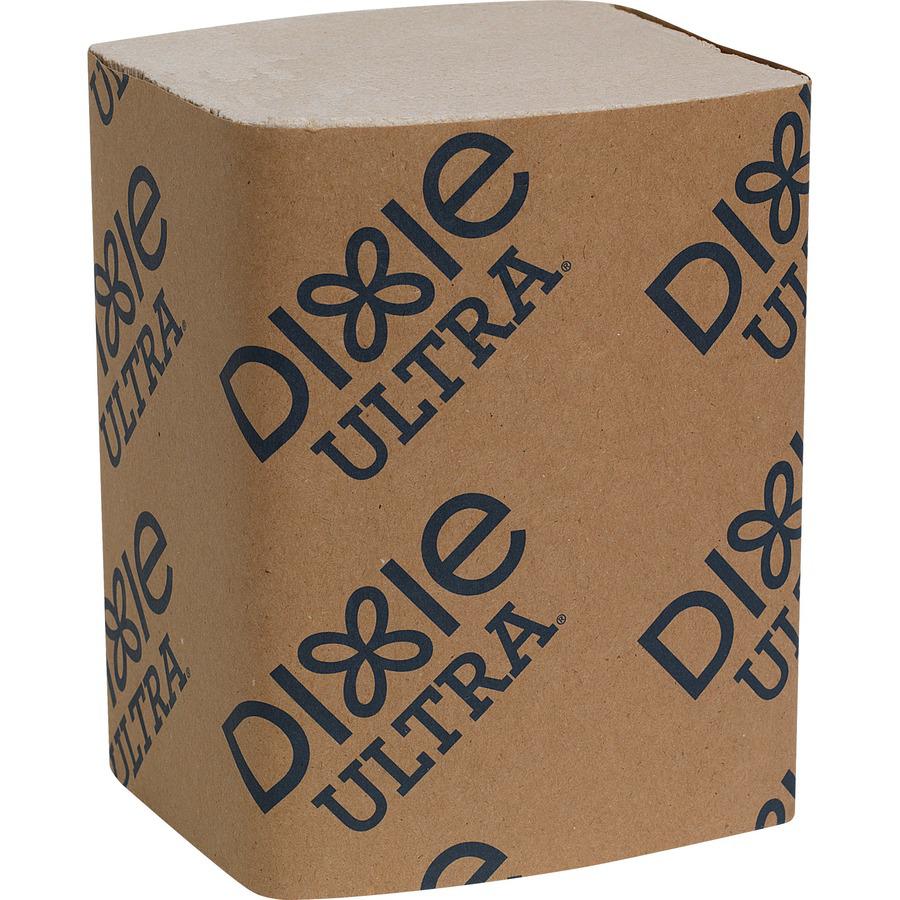 Dixie Ultra&reg; Interfold 2-ply Napkin - 2 Ply - Interfolded - 6.50" x 9.85" - Brown - Biodegradable, Embossed, Absorbent, Bio-based, Soft - For Food Service, School, Office, Restaurant - 250 Per Pac. Picture 6