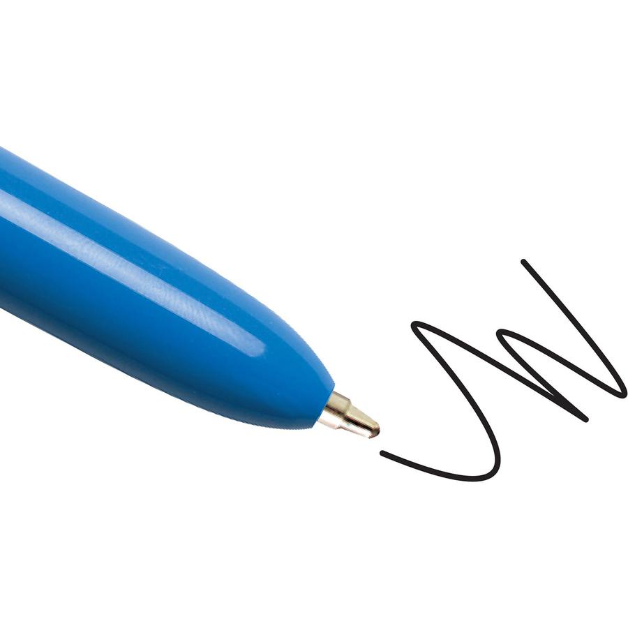BIC 4-Color Retractable Pen - Medium Pen Point - Refillable - Retractable - Multi, Black, Red, Green - Blue, White Barrel - 1 Each. Picture 3