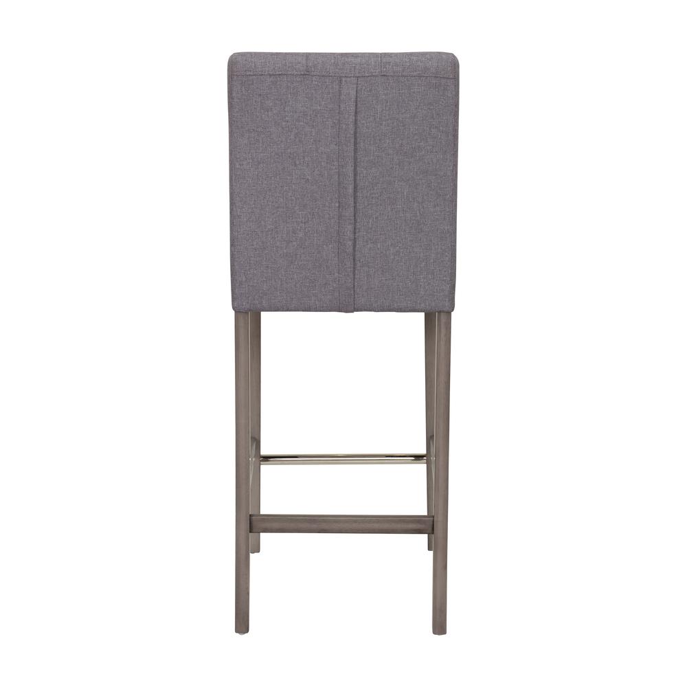 CorLiving Leila Polyester Bar Height Barstool Silver Grey. Picture 5