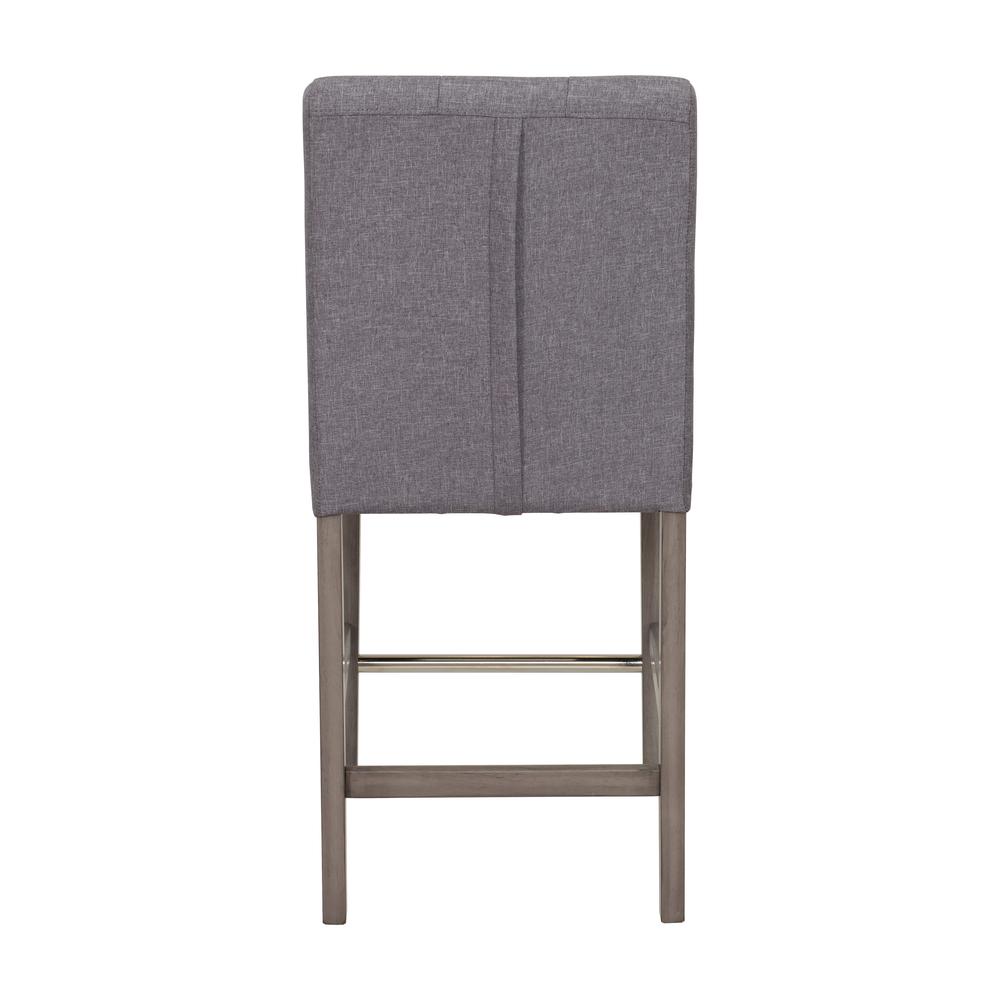 CorLiving Leila Polyester Counter Height Barstool Silver Grey. Picture 5