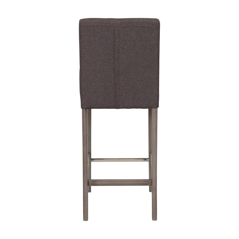 CorLiving Leila Polyester Bar Height Barstool Charcoal Brown. Picture 5