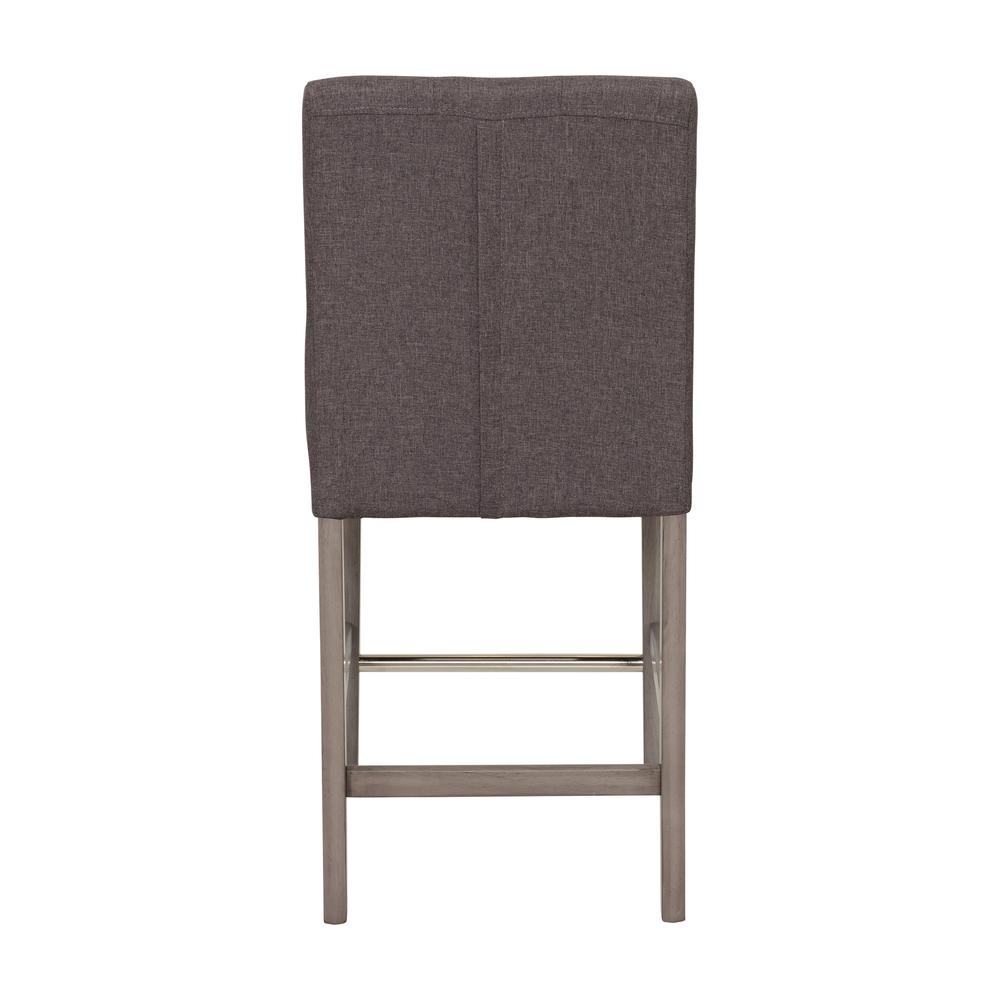 CorLiving Leila Polyester Counter Height Barstool Charcoal Brown. Picture 5