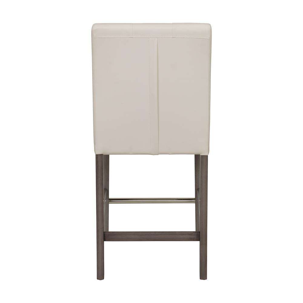 CorLiving Leila PU Counter Height Barstool White. Picture 5