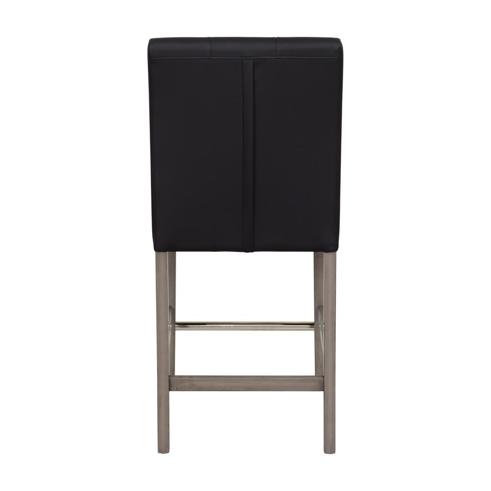 CorLiving Leila PU Counter Height Barstool Graphite Black. Picture 5