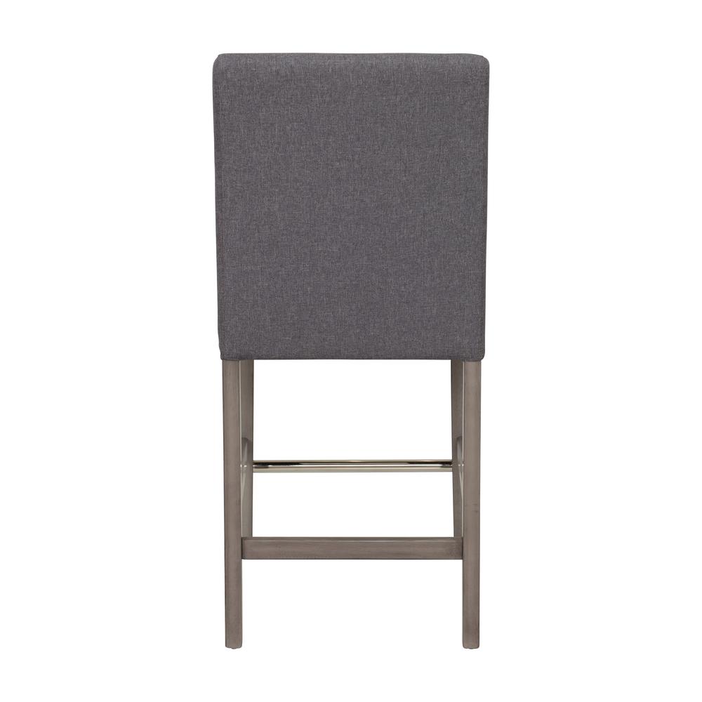 CorLiving Laura Fabric Counter Height Barstool Grey. Picture 5