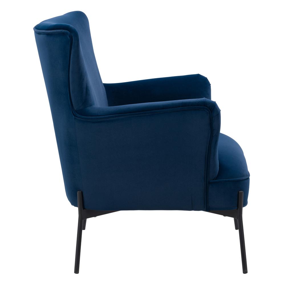 CorLiving Elwood Wingback Accent Chair in Blue Blue. Picture 5