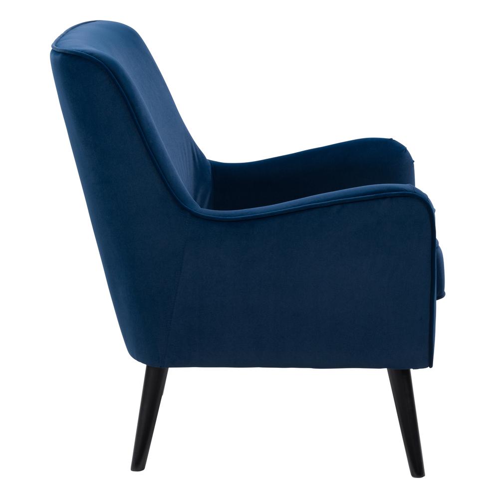 CorLiving Elwood Modern Accent Chair in Blue Dark Blue. Picture 5