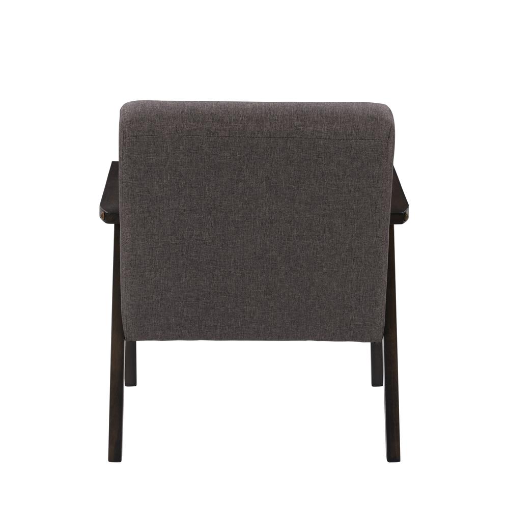 CorLiving Greyson Wood Armchair Charcoal Brown. Picture 5