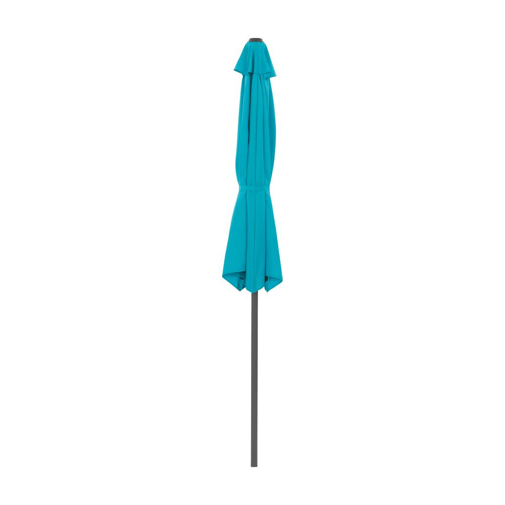CorLiving 8.5Ft UV Resistant Half Umbrella Turquoise Blue. Picture 5