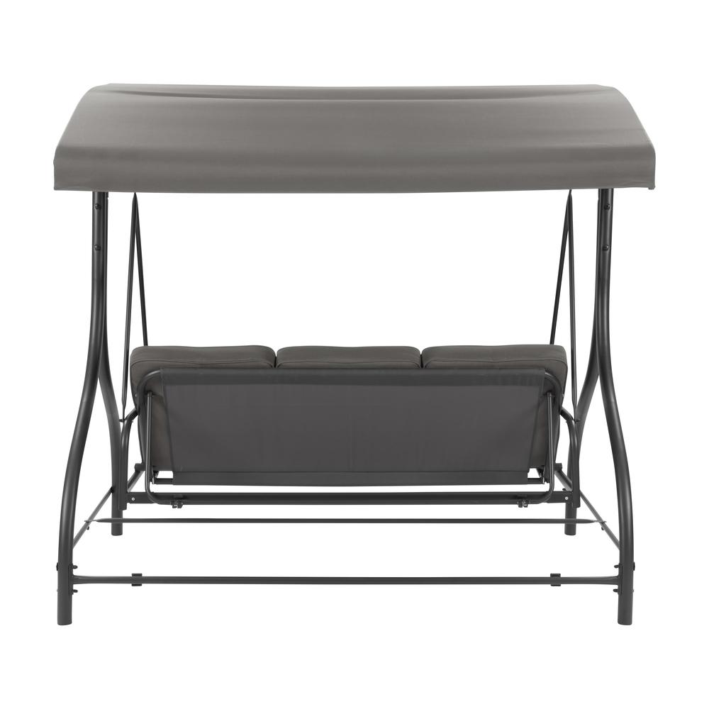 CorLiving Convertible Patio Swing with Canopy Grey. Picture 5