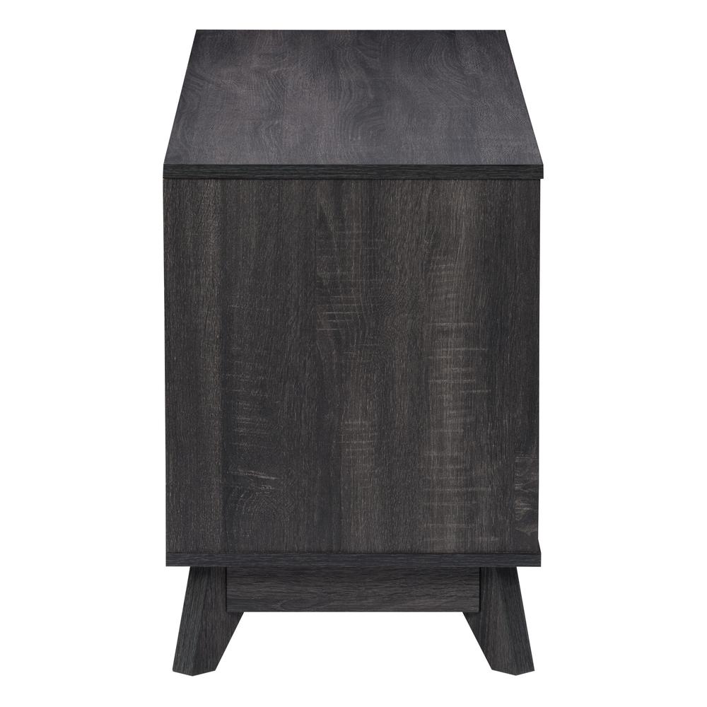 CorLiving Hollywood Dark Grey Wood Grain TV Stand with Drawers for TVs up to 55" Dark Grey. Picture 5