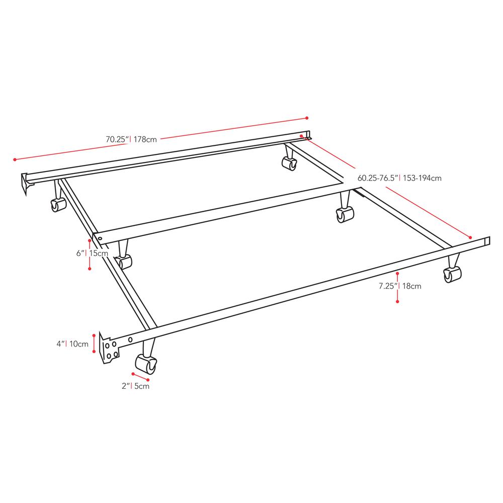 Adjustable Queen or King Metal Bed Frame. Picture 3