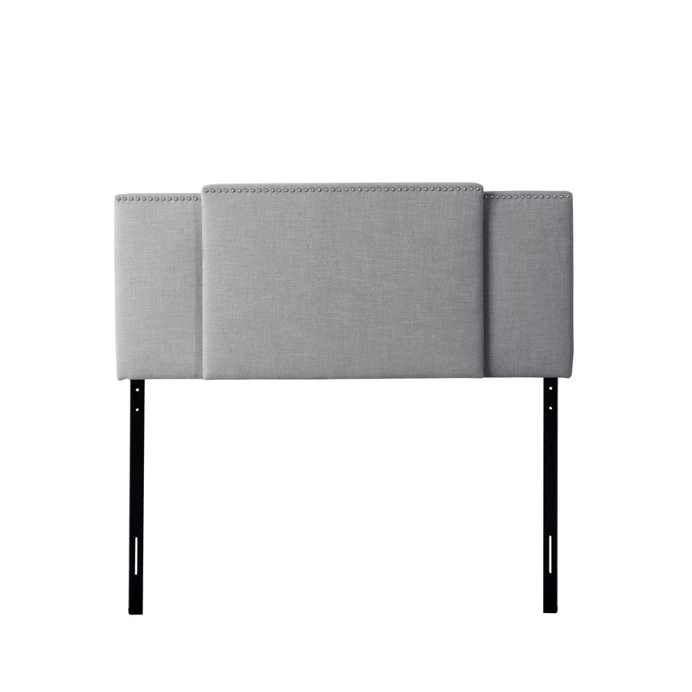 Fairfield 3-in-1 Expandable Panel Headboard, Double, Queen or King, Grey Padded Fabric. The main picture.