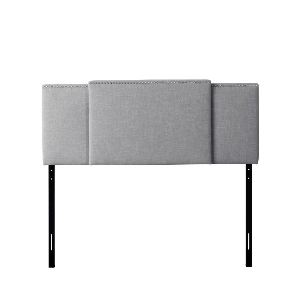 Fairfield 3-in-1 Expandable Panel Headboard, Double, Queen or King, Grey Padded Fabric. Picture 2