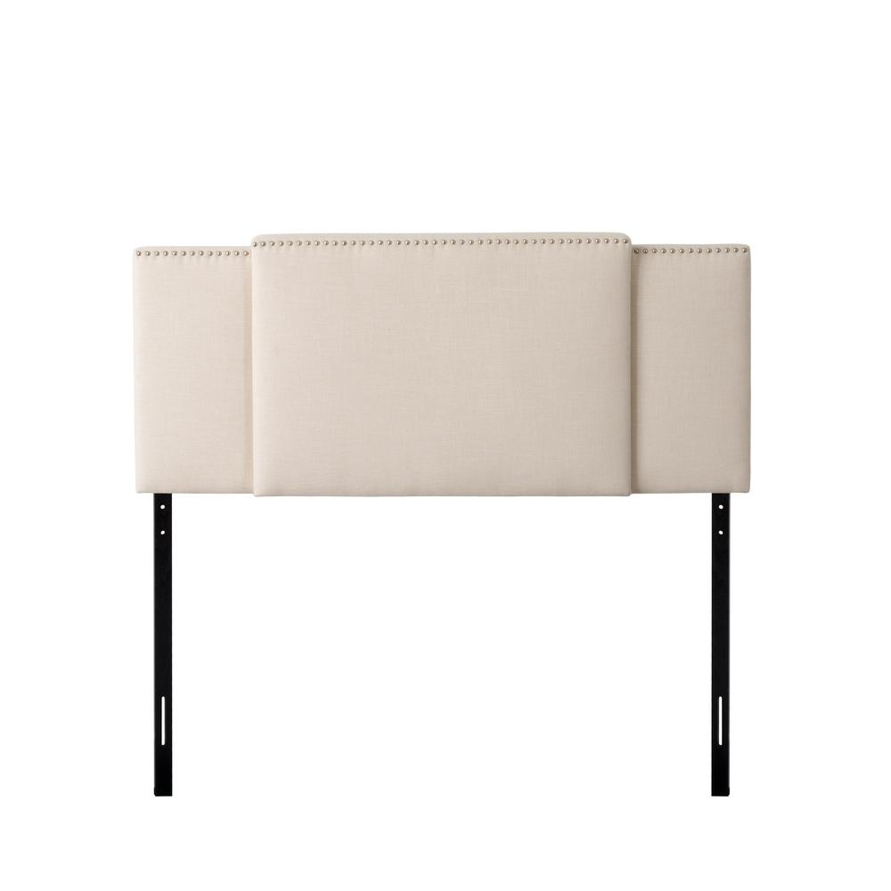 Fairfield 3-in-1 Expandable Panel Headboard, Double, Queen or King, Cream Padded Fabric. The main picture.