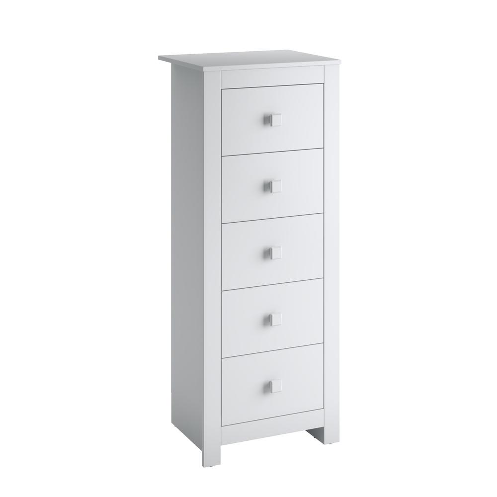 Madison Tall Boy Chest Of Drawers In Snow White