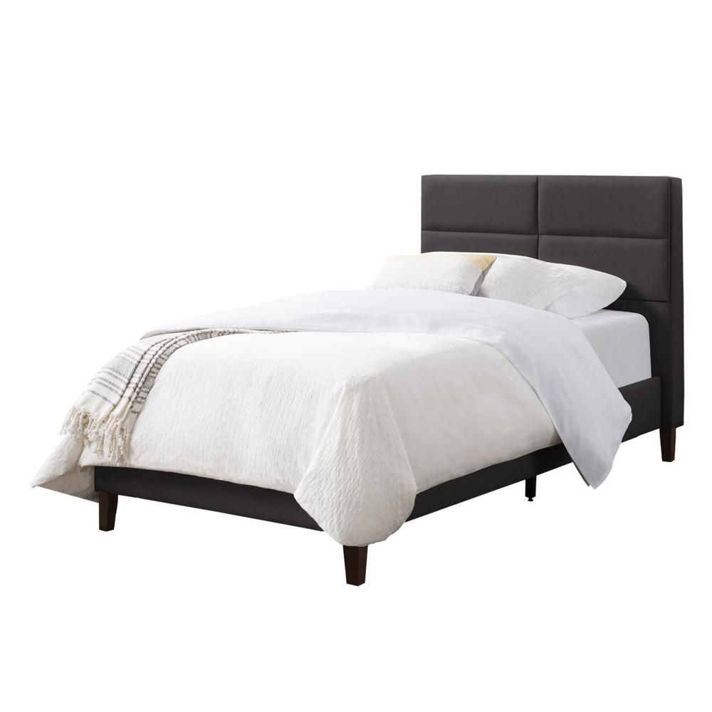 BRH-201-S Bellevue Upholstered Bed, Twin/Single. Picture 2