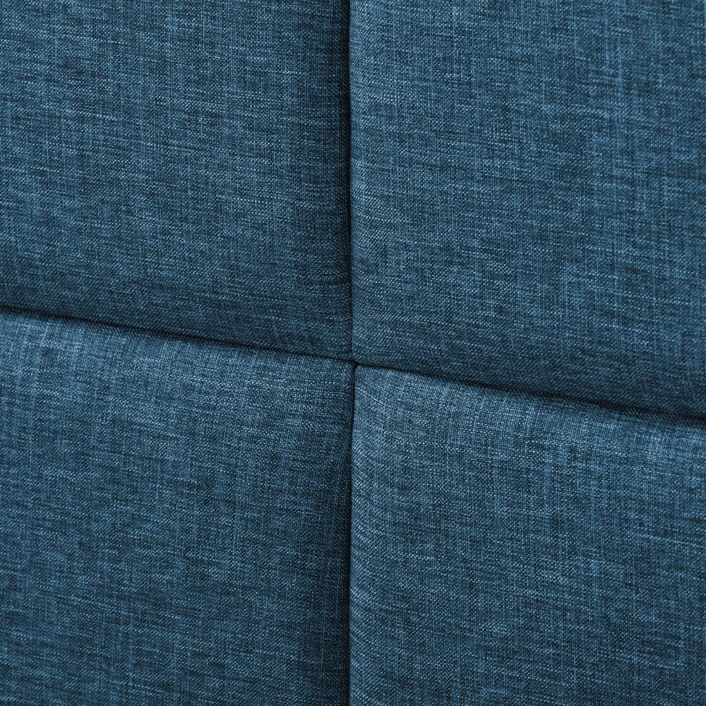 CorLiving Bellevue Ocean Blue Upholstered Panel Bed, King. Picture 8