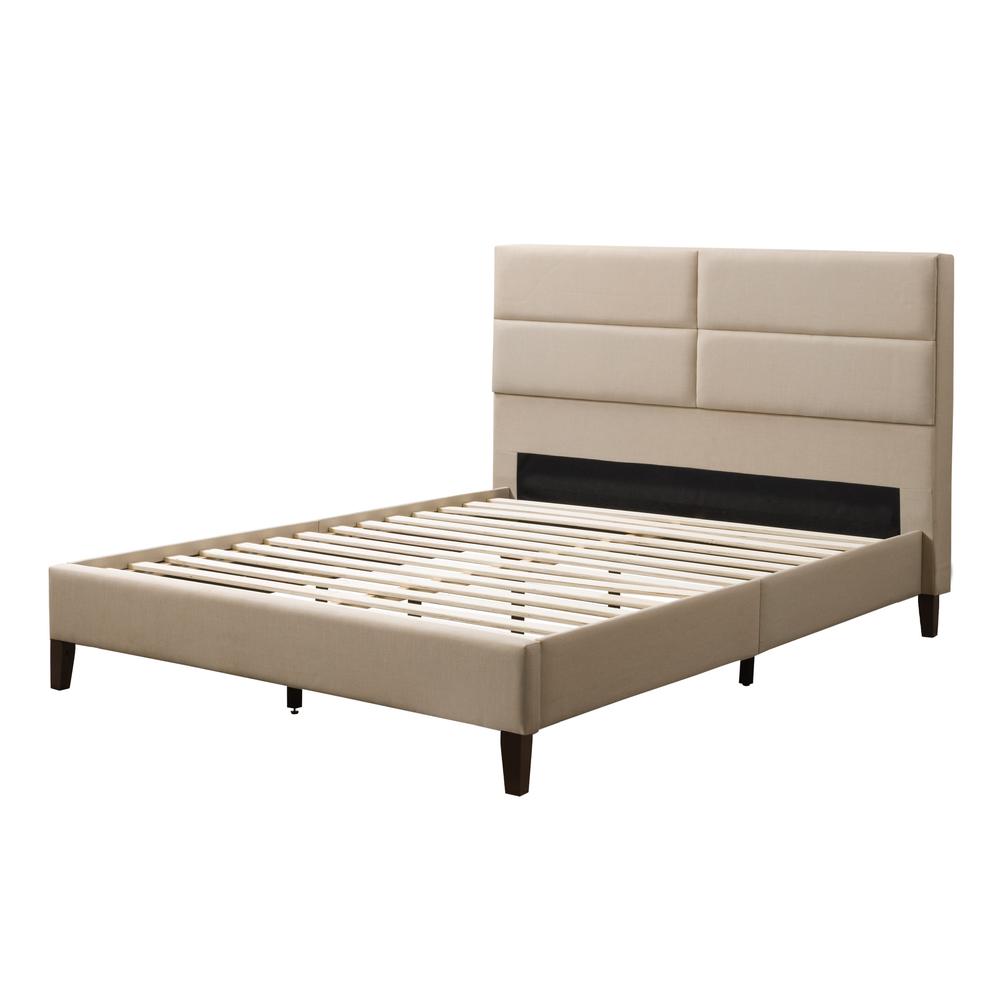 BRH-203-D Bellevue Upholstered Bed, Double/Full. Picture 1