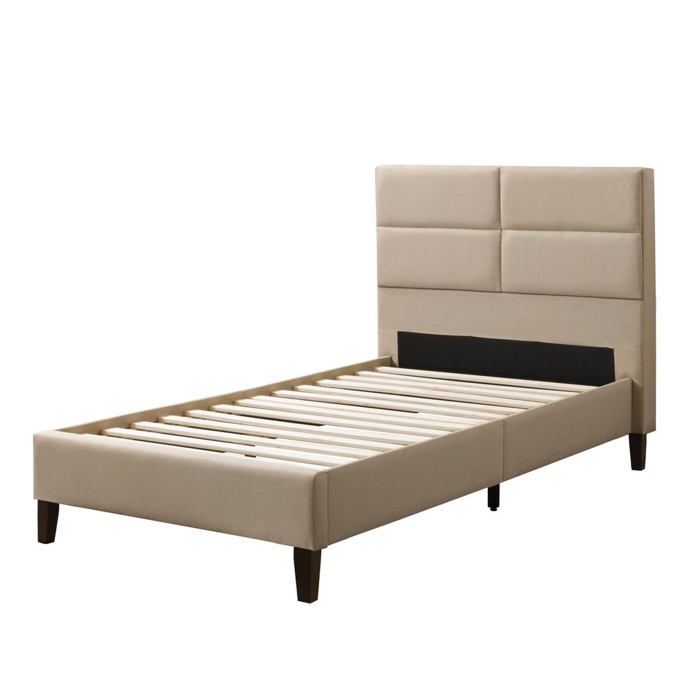 BRH-203-S Bellevue Upholstered Bed, Twin/Single. Picture 1
