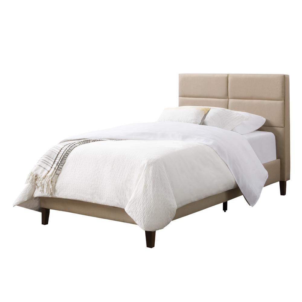 BRH-203-S Bellevue Upholstered Bed, Twin/Single. Picture 2