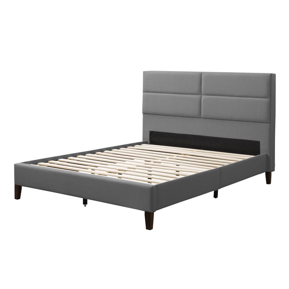 BRH-204-D Bellevue Upholstered Bed, Double/Full. Picture 1