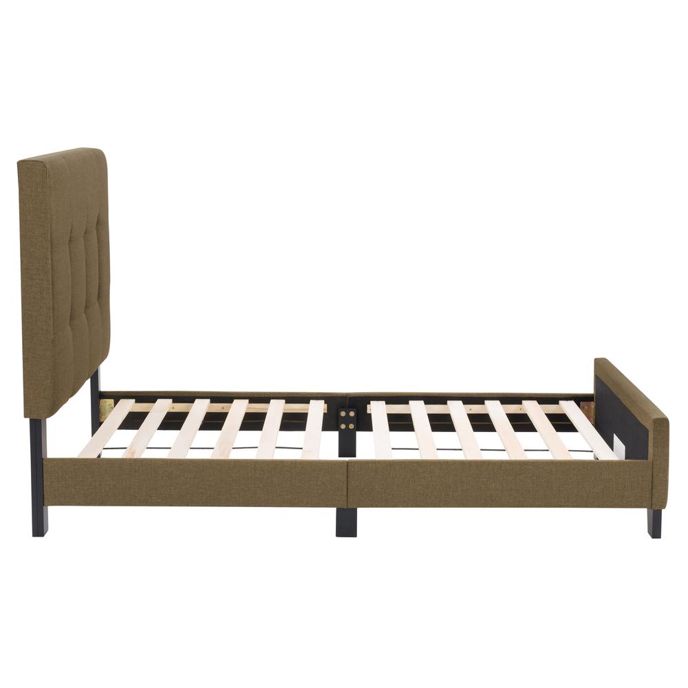 CorLiving Ellery Fabric Tufted Bed, Single Clay. Picture 4