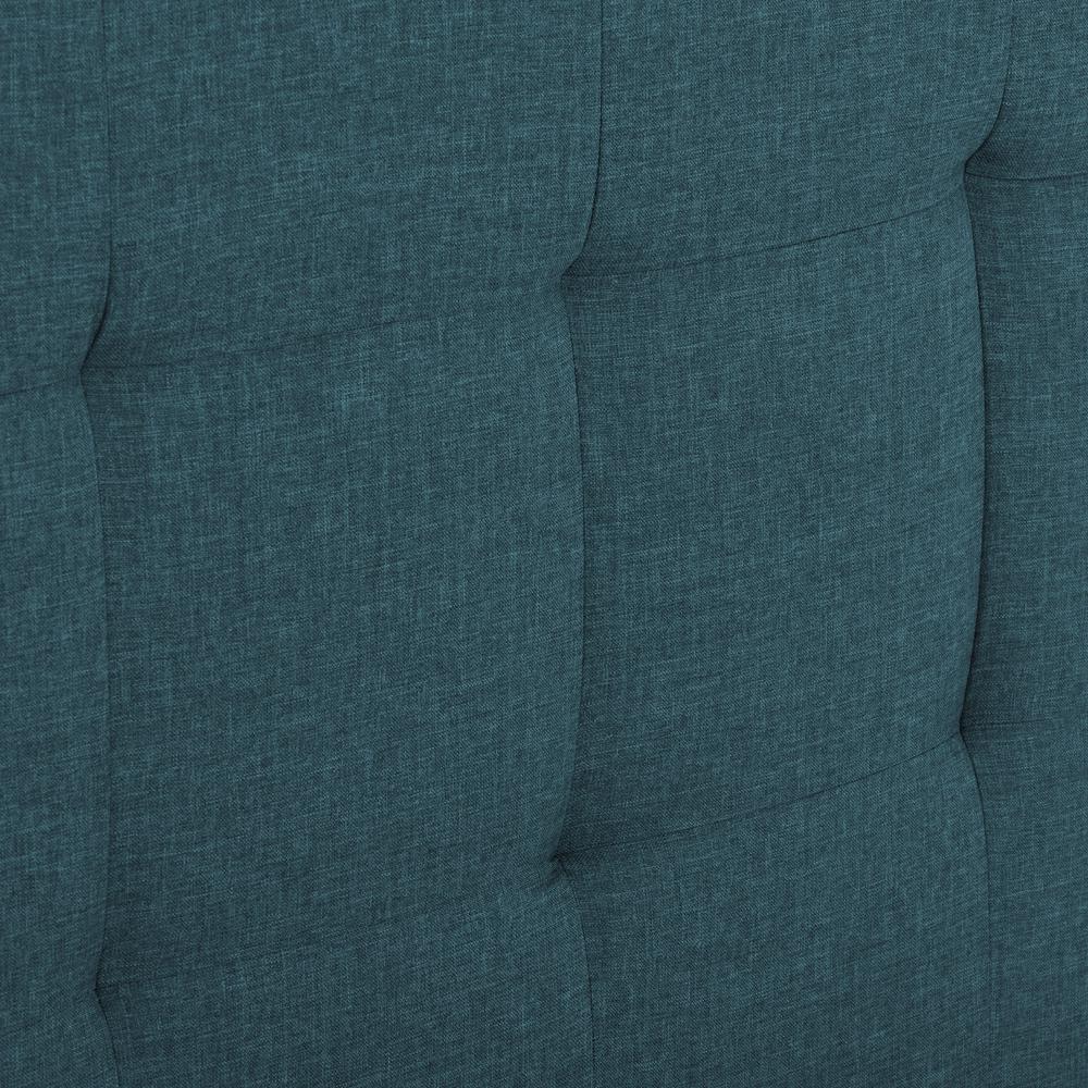 CorLiving Ellery Fabric Tufted Bed, Queen Blue. Picture 8