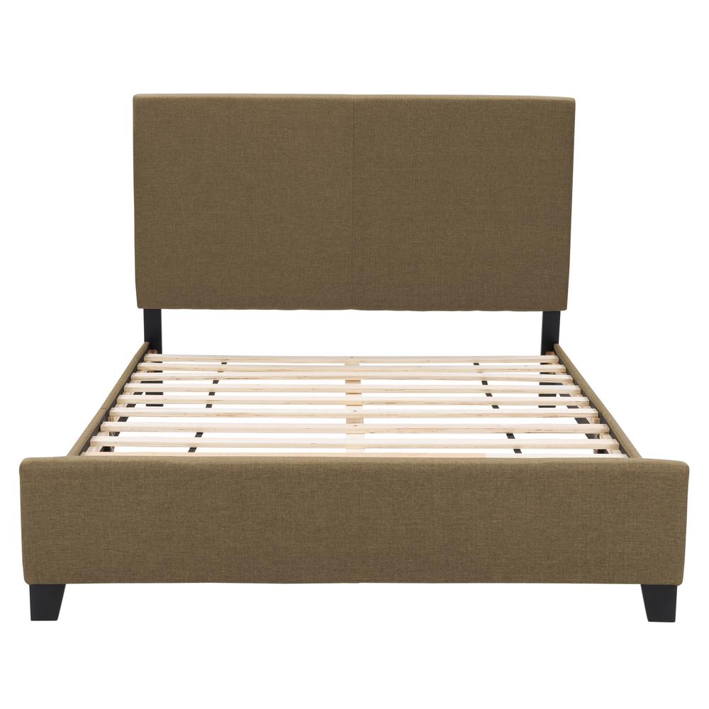 CorLiving Juniper Fabric Upholstered  Bed, Queen Clay. Picture 2