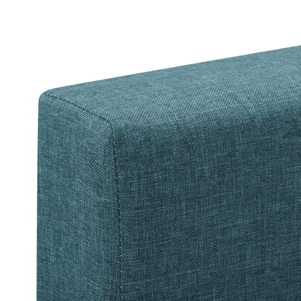 CorLiving Juniper Fabric Upholstered  Bed, Double Blue. Picture 7