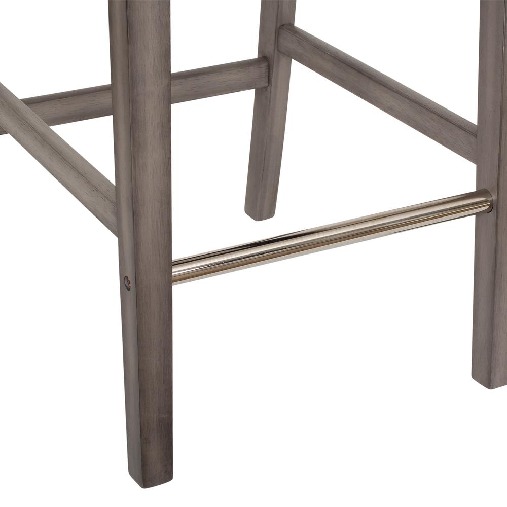 CorLiving Leila Polyester Bar Height Barstool Silver Grey. Picture 10