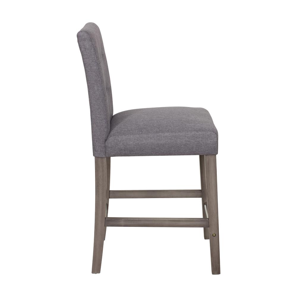 CorLiving Leila Polyester Counter Height Barstool Silver Grey. Picture 3