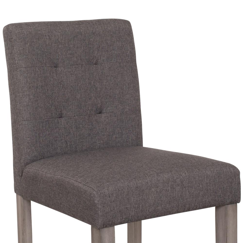 CorLiving Leila Polyester Counter Height Barstool Charcoal Brown. Picture 9