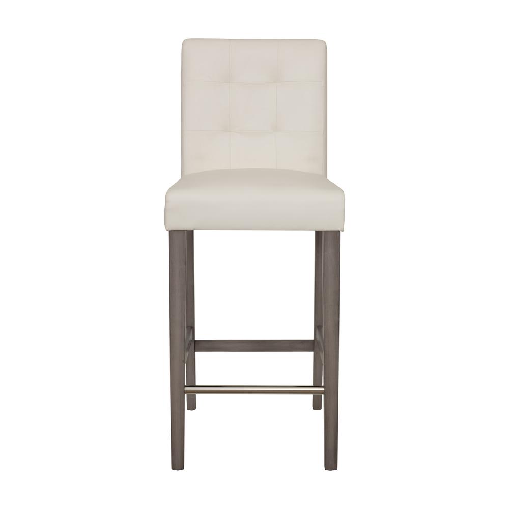 CorLiving Leila PU Bar Height Barstool White. Picture 1