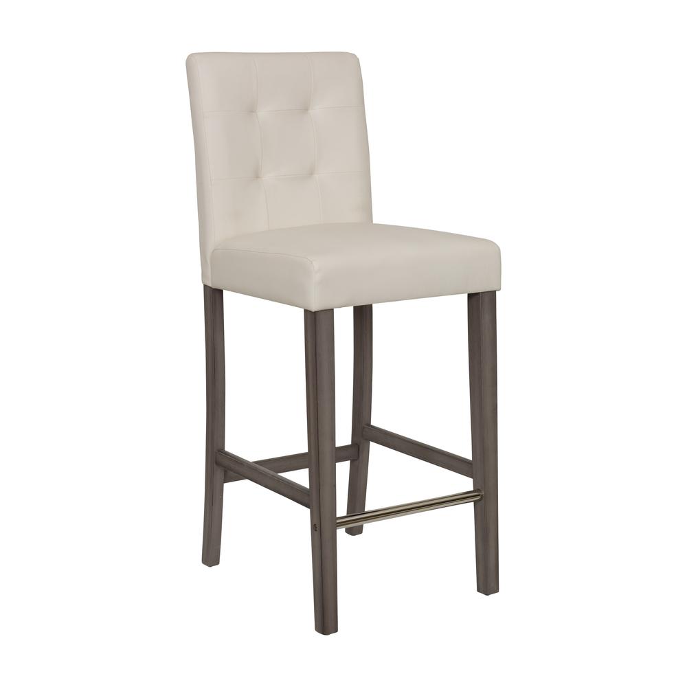 CorLiving Leila PU Bar Height Barstool White. Picture 2