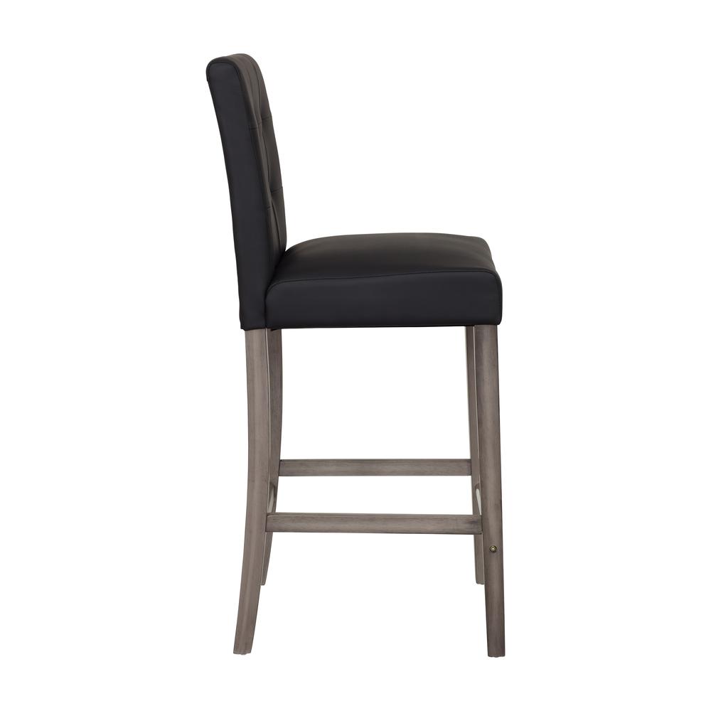 CorLiving Leila PU Bar Height Barstool Graphite Black. Picture 3