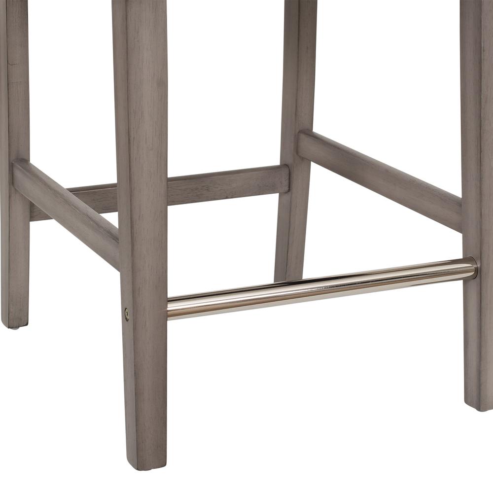 CorLiving Laura Fabric Counter Height Barstool Grey. Picture 9