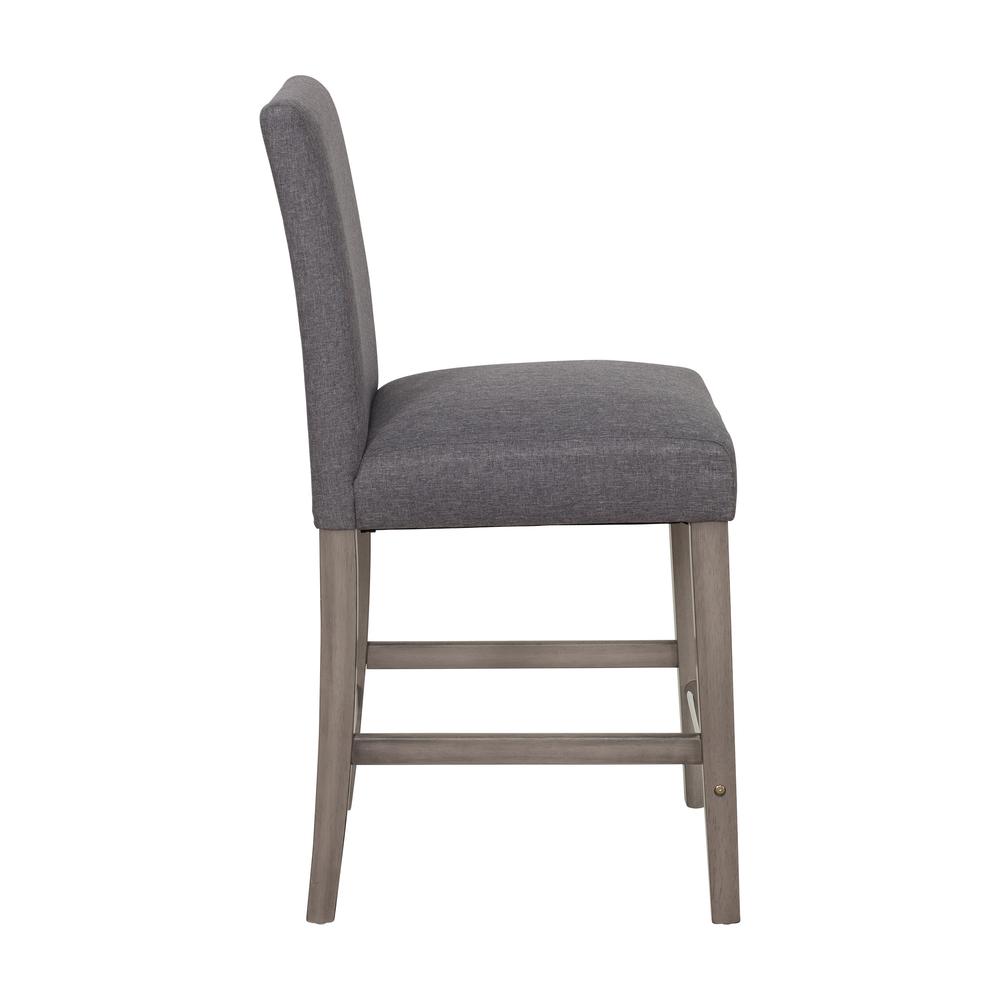 CorLiving Laura Fabric Counter Height Barstool Grey. Picture 3